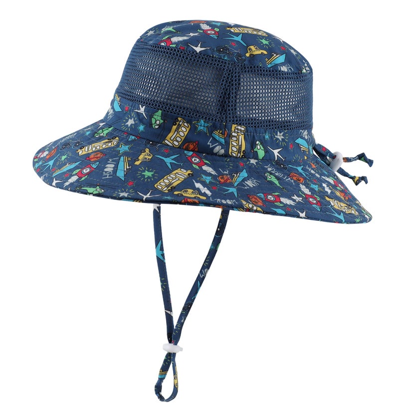 Home Prefer Toddler Sun Hat Wide Brim Breathable Fishing Hat Summer Sun Protection Hat UPF 50+ Bus 2-4 Years - Image 2
